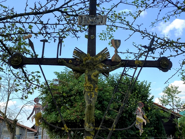 Ankenreute, Bad Waldsee, Arma-Christi-Kreuz, verwittert