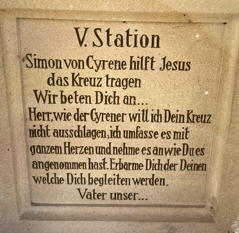 Kreuzweg auf dem Baindter Friedhof