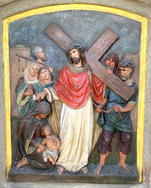 Kreuzweg auf dem Baindter Friedhof