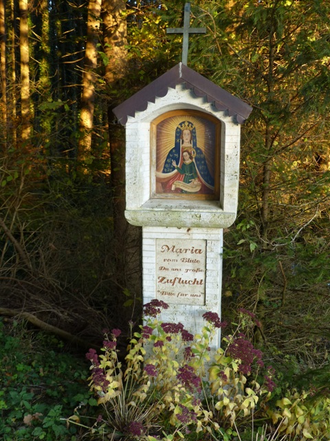 Bergatreute, Achtal, Stundenweg, Bildstock Maria vom Blut