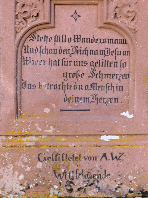 Wegkreuz, oberhalb Witschwende, Detail 1