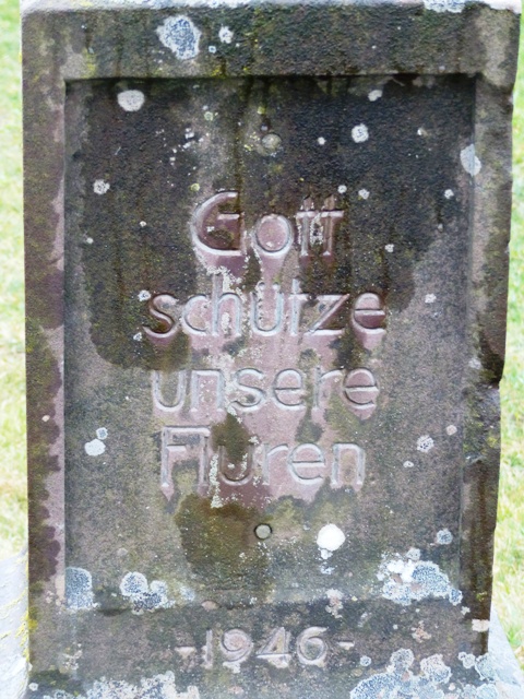 Bergatreute, Ortsausgang Richtung Alttann, Wegkreuz, Detail