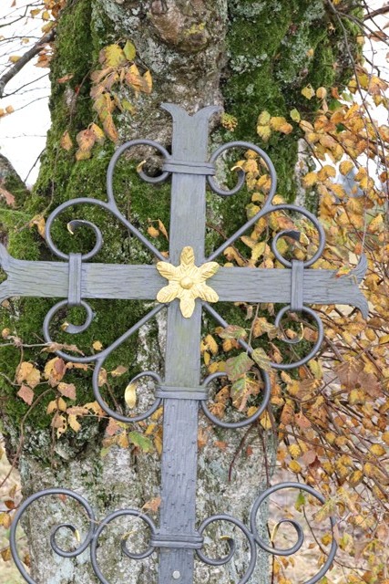 Bergatreute, Richtung Bolanden, Wegkreuz, Detail