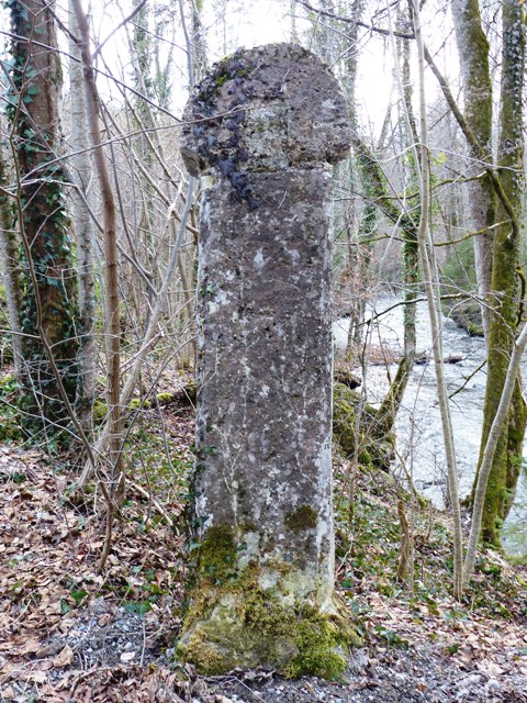 Bergatreute, Wald bei Weissenbronnen, Wolfegger Aach, Brcke, Bildstock