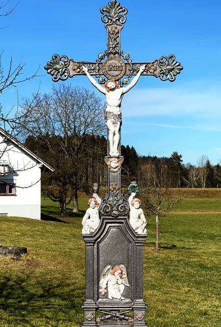 Wegkreuz mit Herz-Mariens_Madonna in Bodnegg