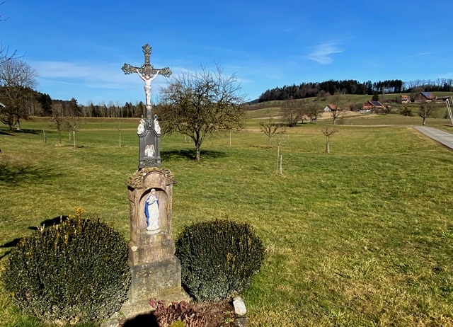 Wegkreuz mit Herz-Mariens_Madonna in Bodnegg