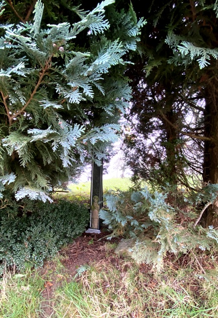 Verstecktes Wegkreuz in Bodnegg