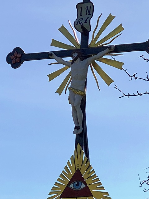 Wegkreuz auf dem Weg nach Waldburg