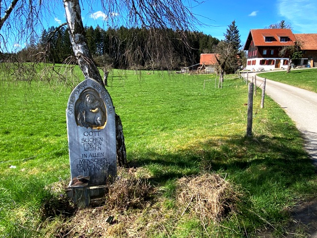 Bildstock bei Oflings, nrdlich der Bahnlinie