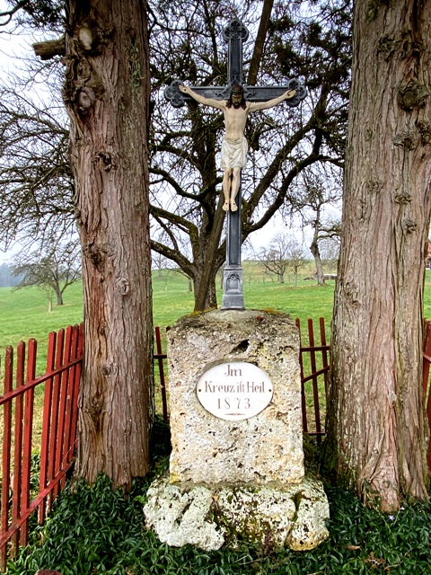 Deuchelried, Wegkreuz, Rckenberg