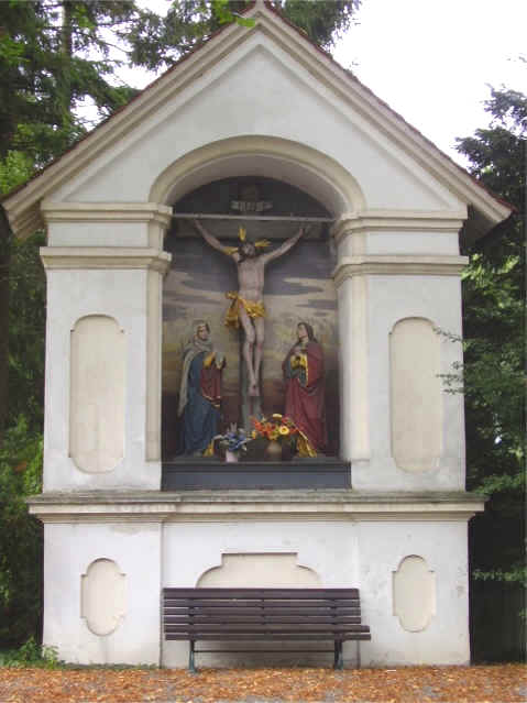 groer Bildstock, Frauenbergstrae, Kreuzigungsszene