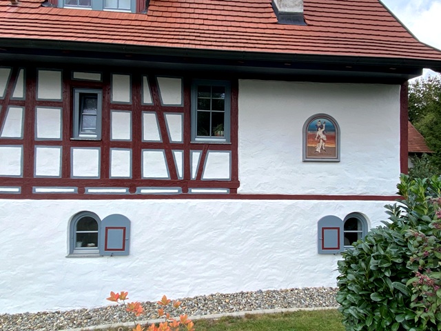 Sebastiansbild an Hauswand in Hittelkofen