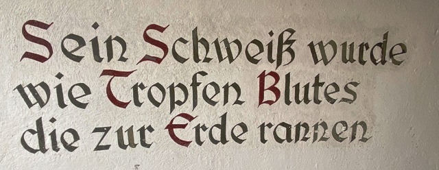 Merazhofen, "lberg Kapelle", Schriftzug