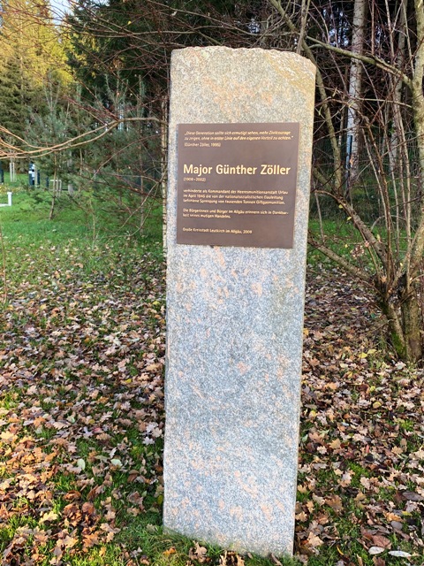 Gedenkstele Major Gnther Zller