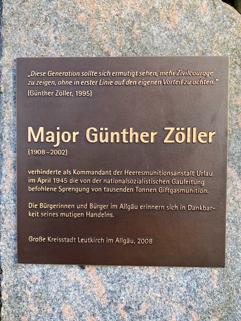 Erinnerungstafel Günther Zöller