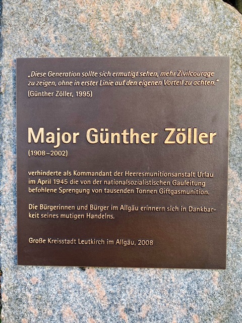 Erinnerungstafel Gnther Zller