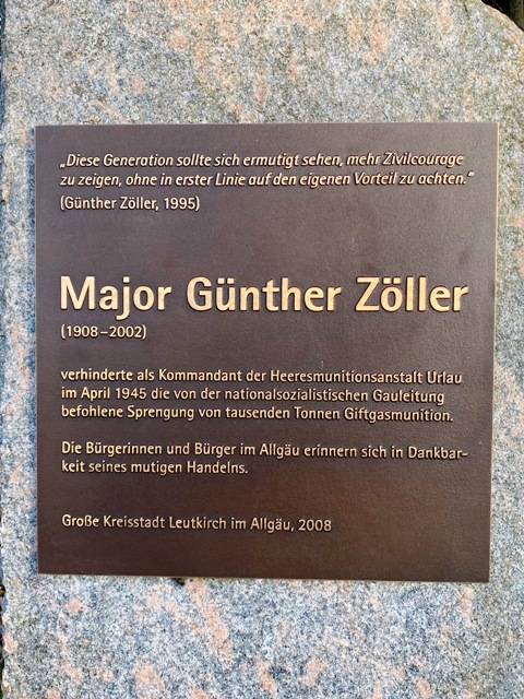 Erinnerungstafel Gnther Zller