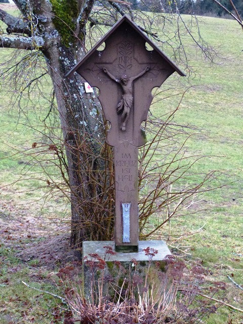 Wegkreuz oberhalb von Rtenbach, Richtung Boschen