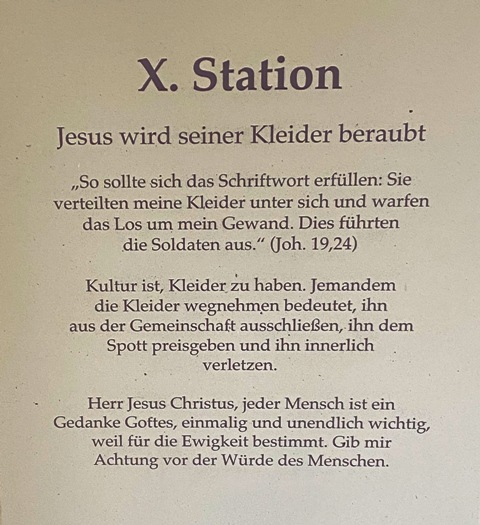 Kreuzweg Ummendorf, Station 10 , Detail