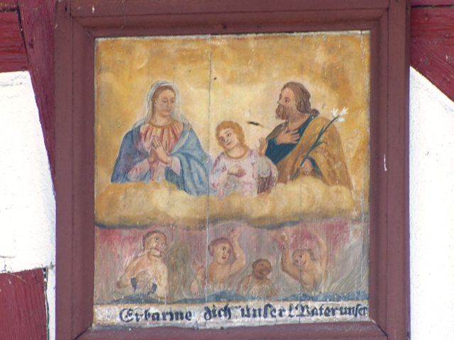 Bildtafel an Hauswand, Maierhof