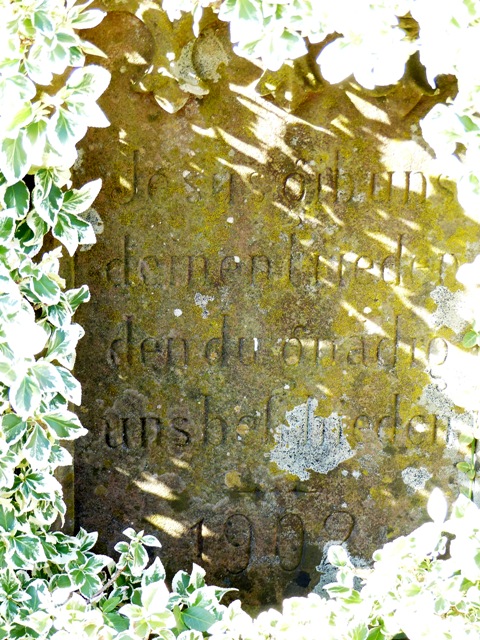 Wegkreuz, Kirchweg nach Wassers, Detail